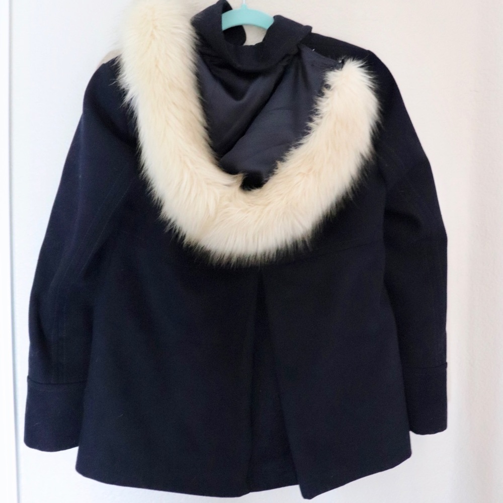 Topshop coat with fur